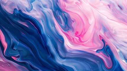 pink and blue waves , harmonious blend of pink and blue waves