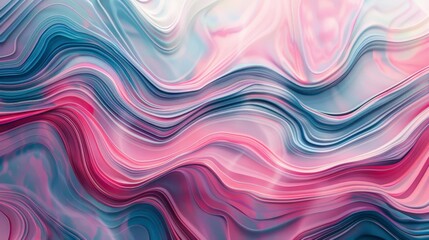 Fototapeta premium pink and blue waves , harmonious blend of pink and blue waves