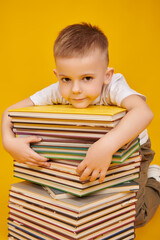 boy with books