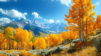 Fototapeta premium Magnificent Autumn Splendor in the Mountain Wilderness
