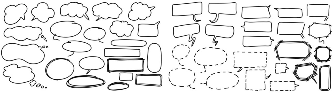 Bulles de bande dessin&eacute;e, ensemble, pack