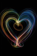 heart symbol, love, torus,  energy flowing throught top and bottom ends