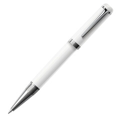 Ballpoint pen with cap die cut PNG style isolated on white and transparent background