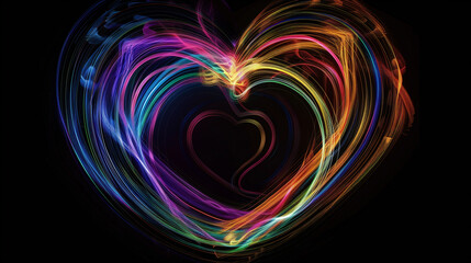 heart symbol, love, torus,  energy flowing throught top and bottom ends