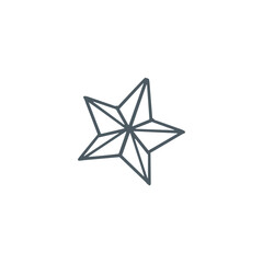 Hand drawn Award Vector Icon illustration isolated on white background