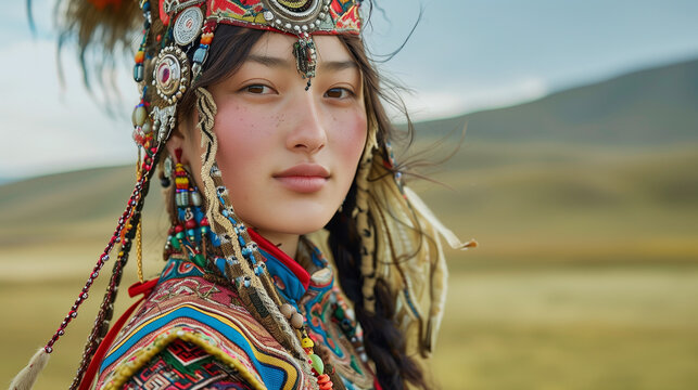Evenks. Woman Portrait
