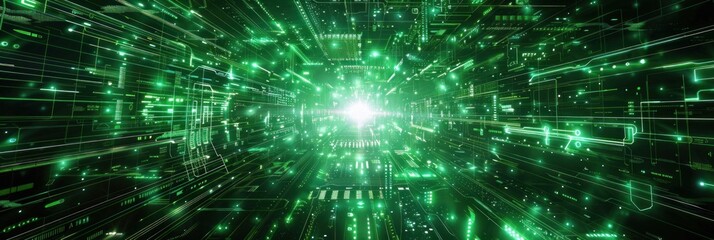 Digital background neural networks with green light burst