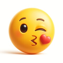 3D emoji blowing a kiss