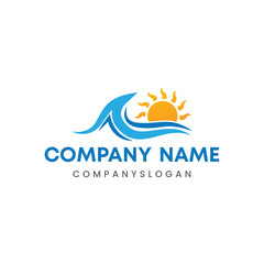 Sun and wave logo