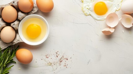 National Egg Day with copy space for text - Powered by Adobe