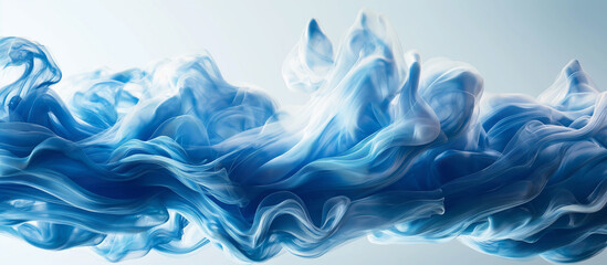 
Abstract liquid smoke background. deep blue color ink dynamic motion background