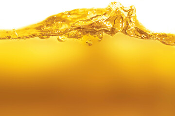 Orange water or juice and splash waves for nature