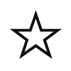 Fototapeta premium star, black and white icon on white background