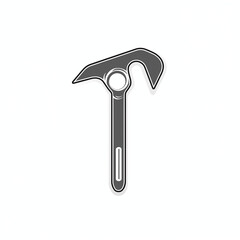 monkey  wrench, black and white icon on white background