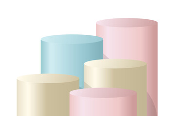 Pastel 5 cylinder pedestal stand clean style