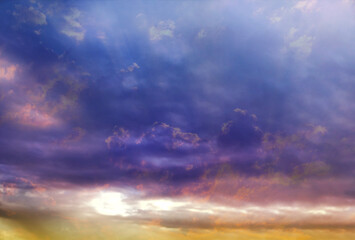 Obraz premium The scenery image of Seascape under the dramatic sky