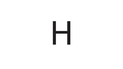 Fototapeta premium Abstract h latter logo simple on white background.