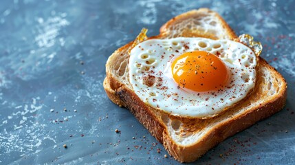 National Egg Day with toast. copy space for text