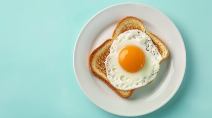 National Egg Day with toast. copy space for text