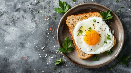 National Egg Day with toast. copy space for text