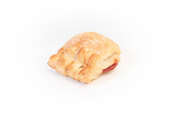 guava puff pastry isolated white closeup