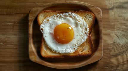 National Egg Day with toast. copy space for text