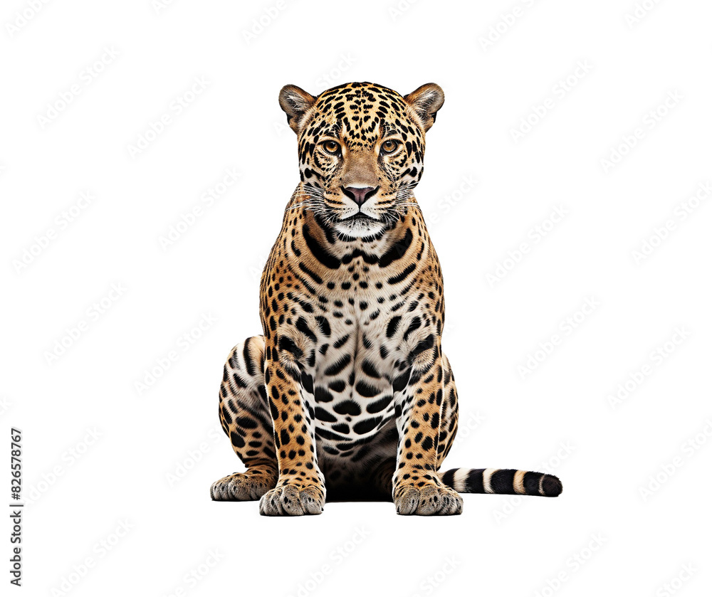 Wall mural jaguar isolated on transparent background