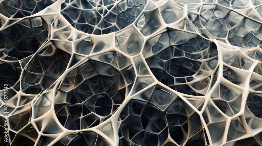 Aufkleber a breathtakingly realistic depiction of an abstract geometric mesh pattern, reminiscent of a cosmic 