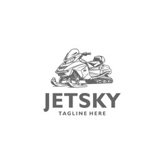 Jetsky transport logo vector illustration