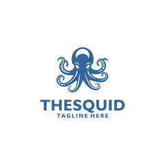 Squid skull logo vector illustration