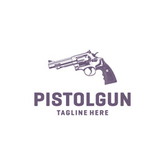 Pistol gun logo vector illustration