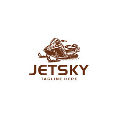 Jetsky transport logo vector illustration