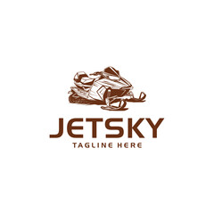 Jetsky transport logo vector illustration
