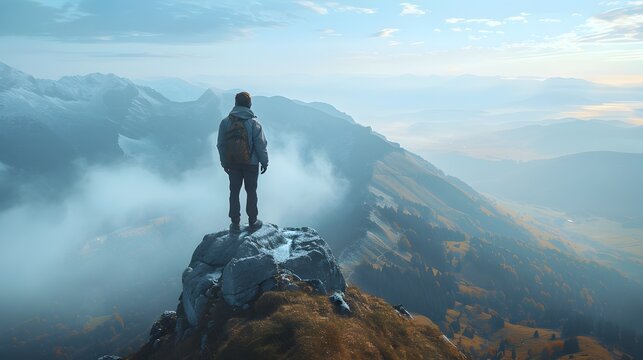 Conquering the Peak Embracing the Energy of New Beginnings with an Elevated Perspective