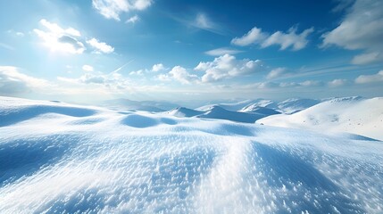 Naklejka premium Pristine Snowy Landscape Symbolizing Purity and Fresh Beginnings