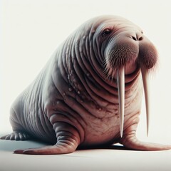 walrus seal  on white