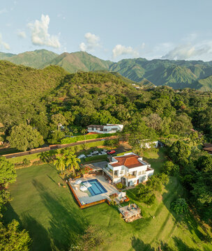 Aerial view of Finca Flaco, San Jeronimo, Antioquia, Colombia.