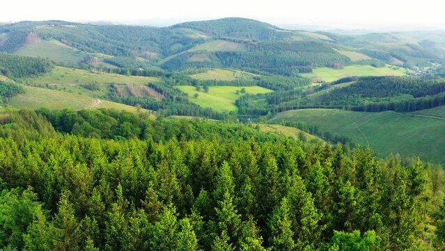 the siegerland and rothaar mountains in germany in spring 4k 25fps video