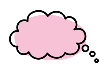 Hand drawn speech bubble. Vector illustration