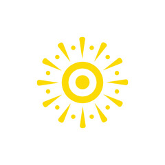 Sun logo design, vector logo design, illustration 