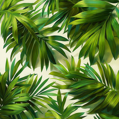 A green leafy frame with a white background