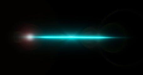 Light flare moving overlay asset in black. Long arm shining lens flare light leak realistic for a montage visual title beat animation. Creative spotlight sparkles abstract flash.