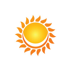 Sun logo design, vector logo design, illustration 