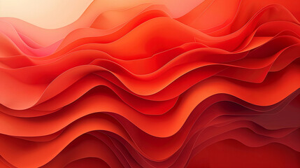 Obraz premium A red wave with a red background