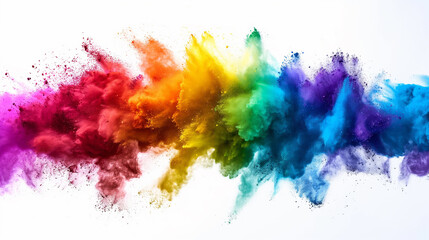A colorful explosion of paint is shown in the image