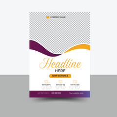 Creative travel business flyer design template for travel agency