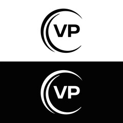 VP logo. V P design. White VP letter. VP, V P letter logo design. V P letter logo design in FIVE, FOUR, THREE, style. letter logo set in one artboard. V P letter logo vector design.
