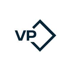 VP logo. V P design. White VP letter. VP, V P letter logo design. V P letter logo design in FIVE, FOUR, THREE, style. letter logo set in one artboard. V P letter logo vector design.