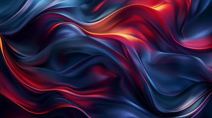 Obraz premium A blue and red wave pattern with a red and orange hue