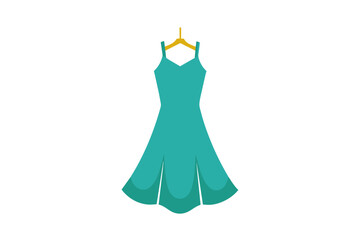 swing dress silhouette vector illustration
